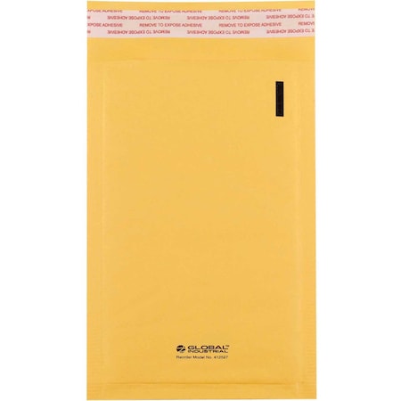 Global Industrial #00 Self Seal Bubble Mailers, 5W x 10L, Gold, 250PK 412527